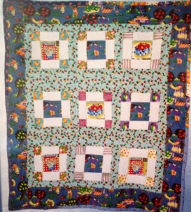 "Growing Things"  My first original quilt since 1977. For a niece.